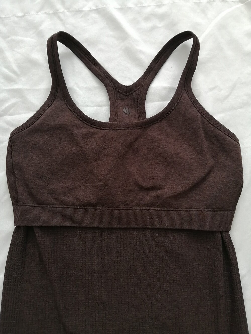 Lululemon Ebb To Street Brown Ribbed Racerback Tank Size 8 - Picture 5 of 10